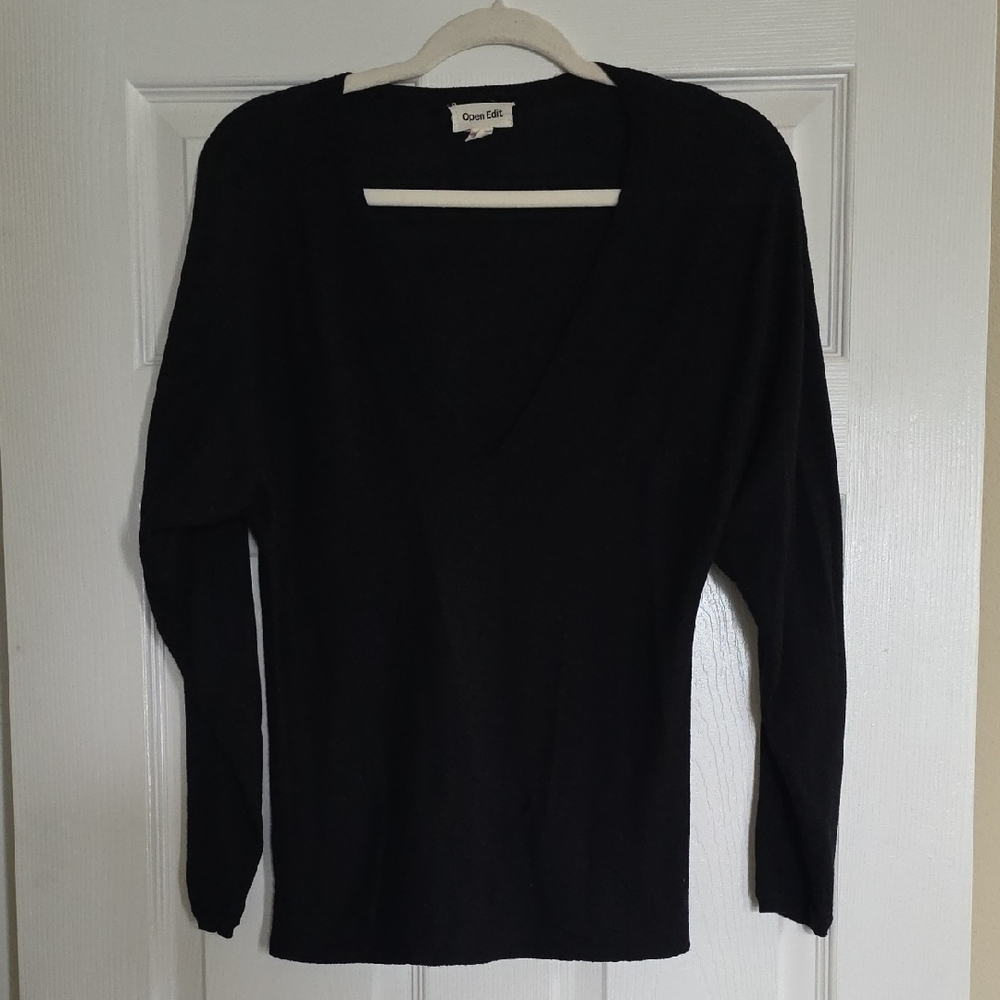 Black V-Neck Sweater